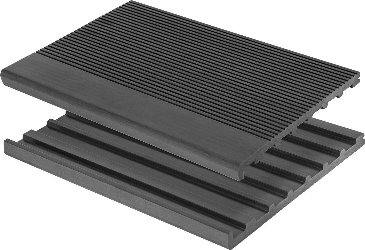 Универсальная полнотелая ступень Art Deco 345*22*4000 (Графит)