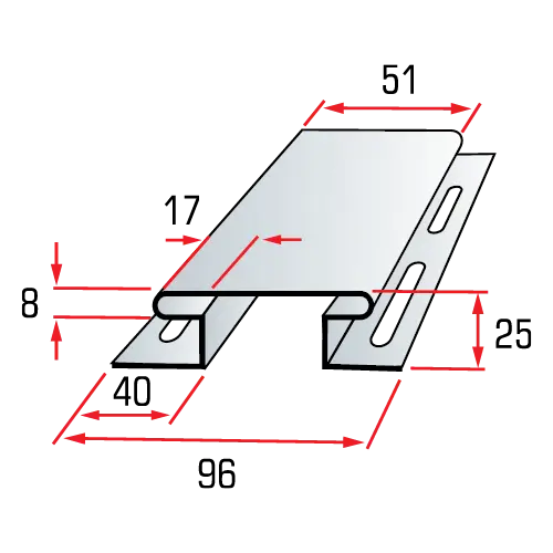 Планка "соединительная", 3м, цвет Салатовый