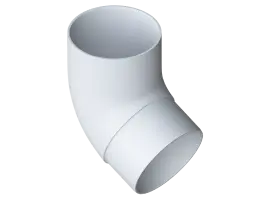 Колено трубы 67°, ПВХ, серия Элит, цвет Белый