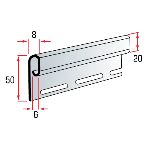 Планка "финишная" Дуб светлый Т-14  -  3,00м