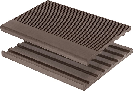 Универсальная полнотелая ступень Art Deco 345*22*3000 (Шоколад)