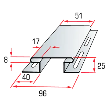 Планка "соединительная", 3м, цвет Салатовый