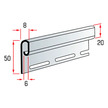 Планка "финишная" Дуб светлый Т-14  -  3,00м